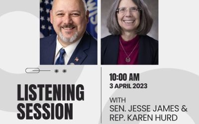 A Listening Session with Sen. Jesse James & Rep. Karen Hurd